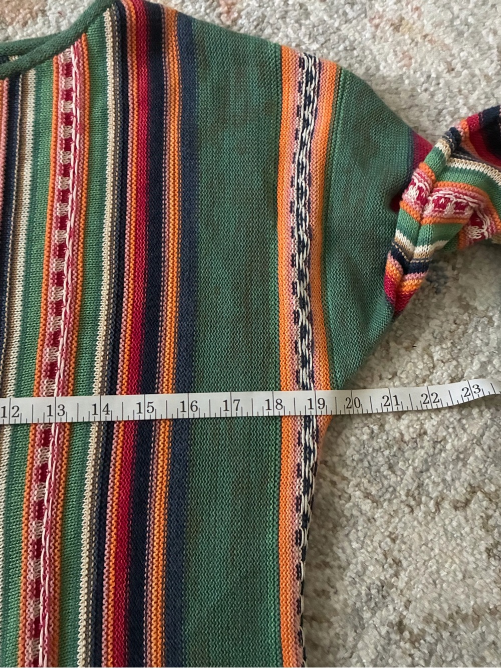 Vintage Chaps Southwestern Striped Knit Sweater - Size L - Picture 3 of 6